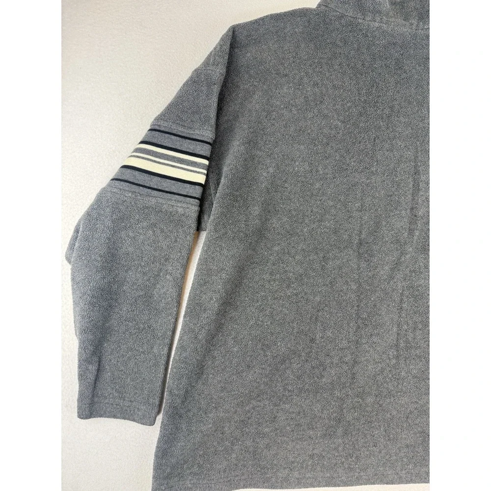 Zero Gravity Sweater Men's Size Large Vintage 1/4 Zip‎ Shirt Y2K Stripes Gray